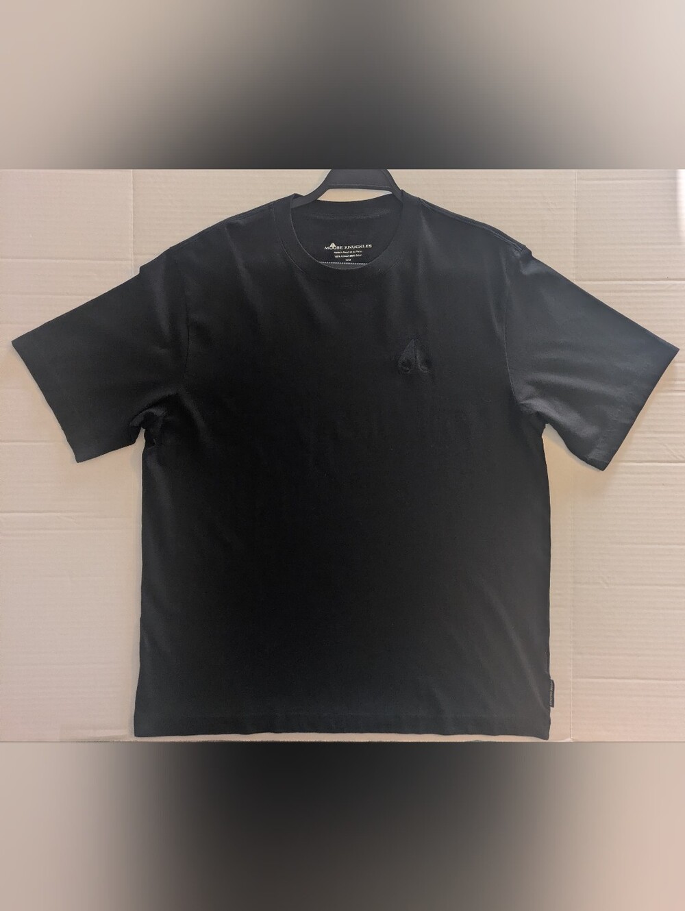 Moose Knuckles Black Logo Crew T-Shirt- M (NWOT)